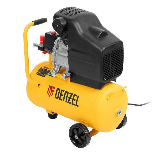 Компрессор воздушный DC1500/24, прямой привод, 1.5 кВт, 24 литра, 220 л/мин Denzel Компрессор воздушный DC1500/24, прямой привод, 1.5 кВт, 24 литра, 220 л/мин Denzel