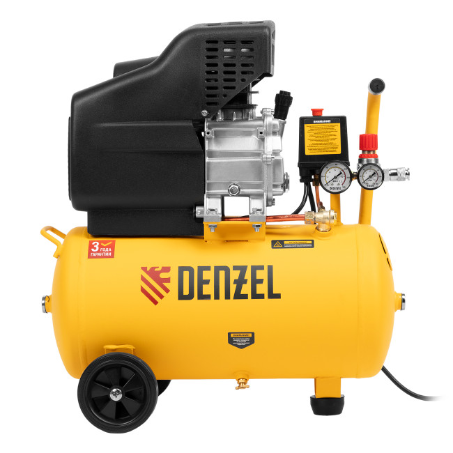 Компрессор воздушный DC1500/24, прямой привод, 1.5 кВт, 24 литра, 220 л/мин Denzel Компрессор воздушный DC1500/24, прямой привод, 1.5 кВт, 24 литра, 220 л/мин Denzel