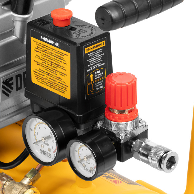 Компрессор воздушный DC1500/24, прямой привод, 1.5 кВт, 24 литра, 220 л/мин Denzel Компрессор воздушный DC1500/24, прямой привод, 1.5 кВт, 24 литра, 220 л/мин Denzel