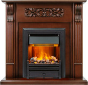 Каминокомплект Venice - Махагон коричневый антик с очагом Brookline Black