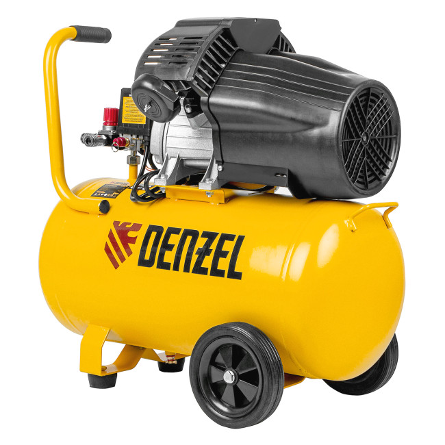 Компрессор воздушный DCV2200/50, прямой привод, 2.2 кВт, 50 литров, 380 л/мин Denzel