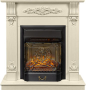 Каминокомплект Palermo SFT (Разборный) - Слоновая кость с очагом Majestic FX M Black RC Каминокомплект Palermo SFT (Разборный) - Слоновая кость с очагом Majestic FX M Black RC