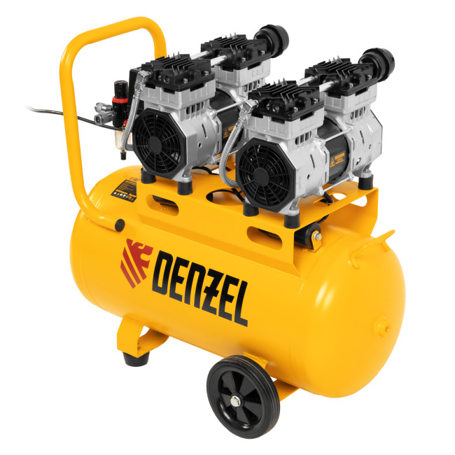 Компрессор безмасляный, малошумный DLS 1500/50, 1500 ВТ, 2x750, 50 л, 260 л/мин Denzel Компрессор безмасляный, малошумный DLS 1500/50, 1500 ВТ, 2x750, 50 л, 260 л/мин Denzel