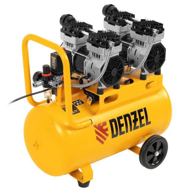 Компрессор безмасляный, малошумный DLS 1500/50, 1500 ВТ, 2x750, 50 л, 260 л/мин Denzel Компрессор безмасляный, малошумный DLS 1500/50, 1500 ВТ, 2x750, 50 л, 260 л/мин Denzel