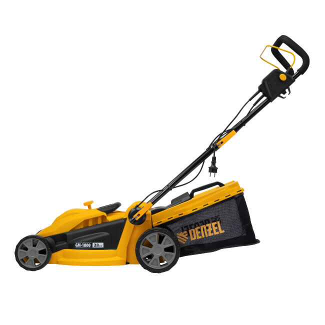 Газонокосилка электрическая GM-1800, 1800 Вт, шир. 38 см, 6 уров., травосб. 40 л. Denzel