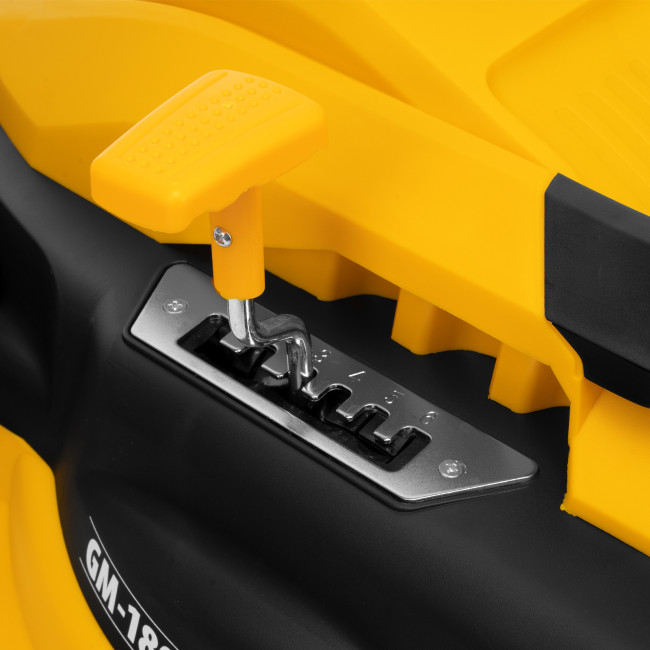 Газонокосилка электрическая GM-1800, 1800 Вт, шир. 38 см, 6 уров., травосб. 40 л. Denzel