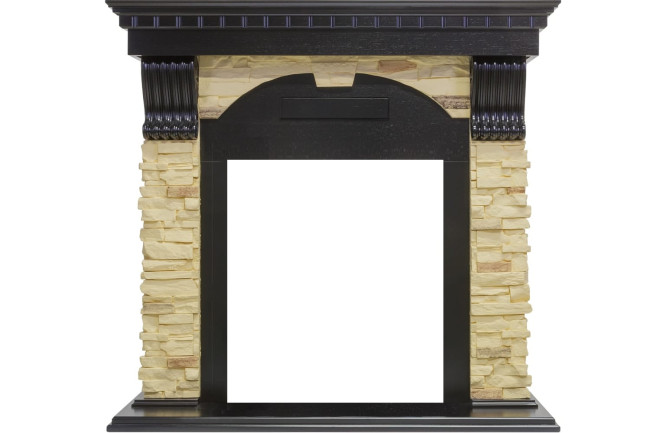 Каминокомплект Dublin - Венге / Сланец с очагом Fobos FX M Black RC