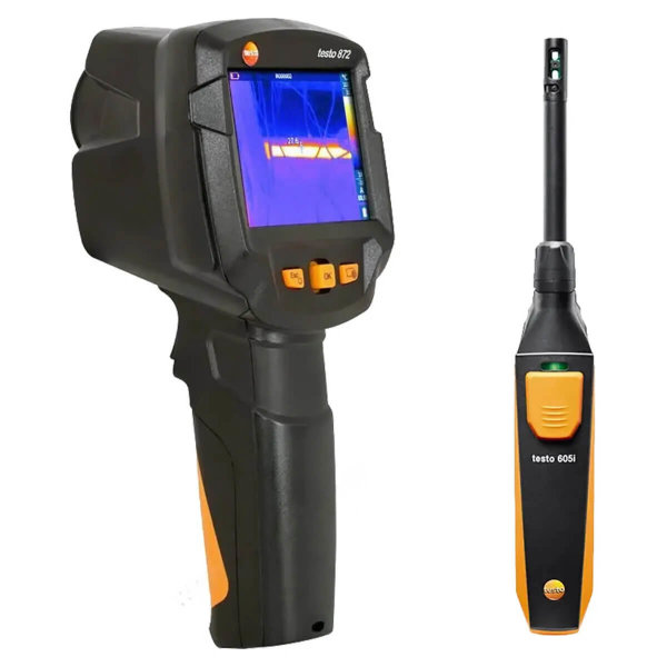 Тепловизор Testo 872 и смарт-зонд термогигрометра Testo 605i