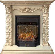 Каминокомплект Adriana - Cлоновая кость с очагом Majestic FX M Black RC