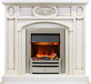 Каминокомплект Florence - Слоновая кость с патиной с очагом Chesford