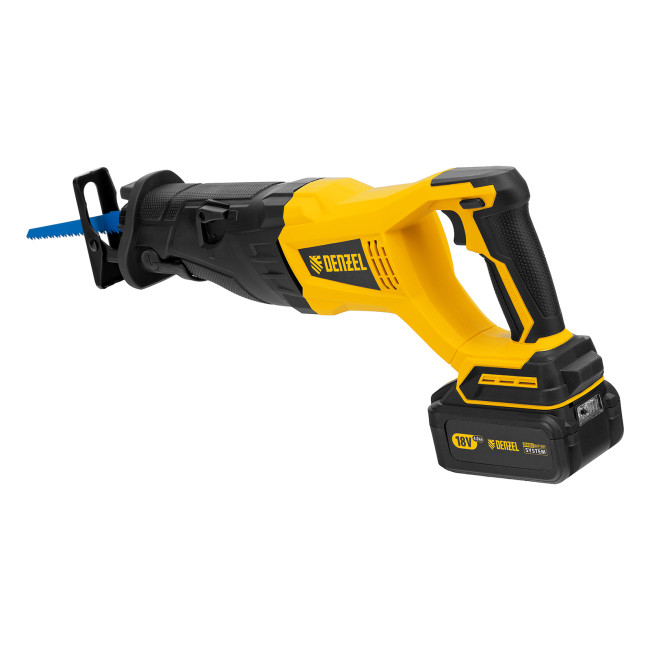 Пила сабельная аккумуляторная бесщет BRC-120, 18В Li-Ion Denzel Пила сабельная аккумуляторная бесщет BRC-120, 18В Li-Ion Denzel