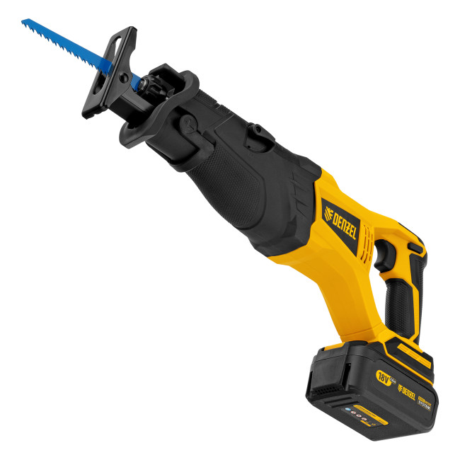 Пила сабельная аккумуляторная бесщет BRC-120, 18В Li-Ion Denzel Пила сабельная аккумуляторная бесщет BRC-120, 18В Li-Ion Denzel