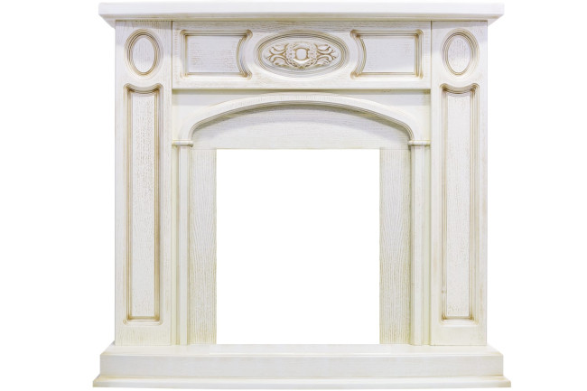 Каминокомплект Florence - Слоновая кость с патиной с очагом Danville Antique Brass FB2