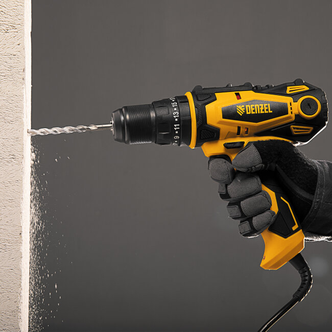Дрель-шуруповерт сетевая ударная ISD-300-13 Denzel