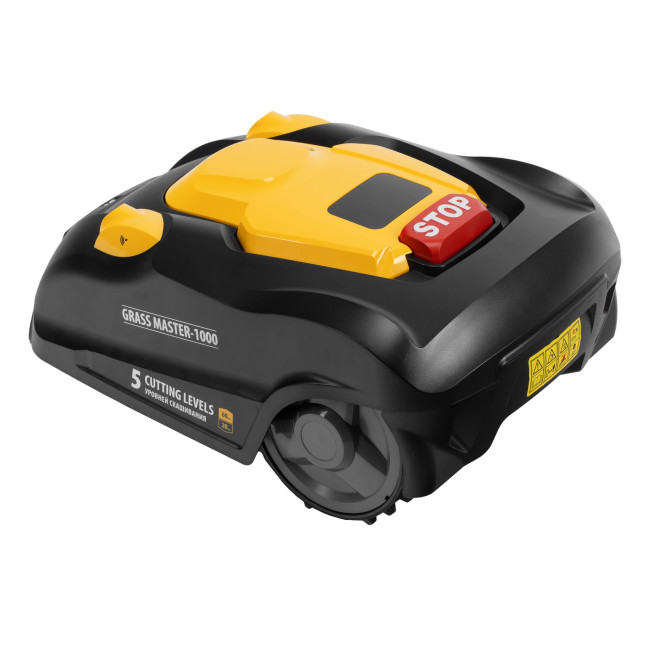 Робот-газонокосилка Grass Master 1000  1000м², 3Ач, 28V, LCD дисплей, Wi-Fi Denzel