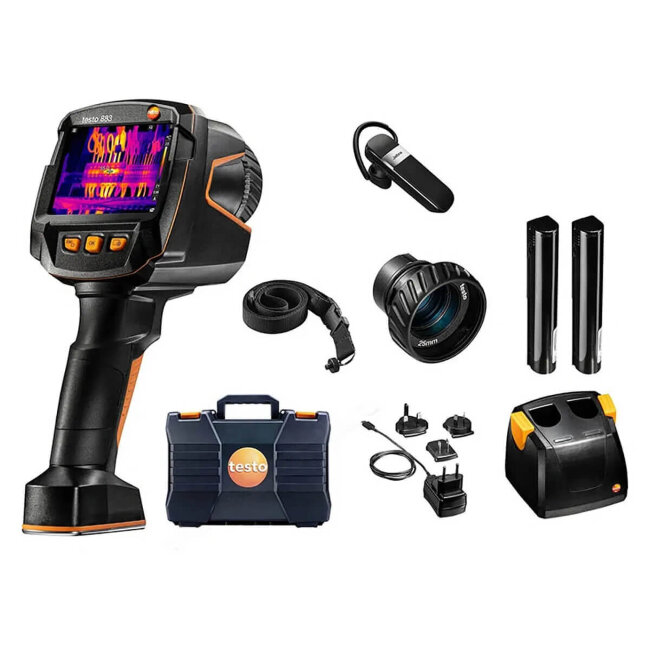 Тепловизор Testo 883 с 2 объективами и принадлежностями Тепловизор Testo 883 с 2 объективами и принадлежностями