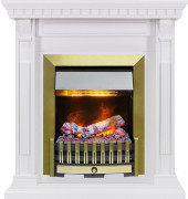 Каминокомплект Orlean - Белый дуб с очагом Danville Antique Brass FB2 Каминокомплект Orlean - Белый дуб с очагом Danville Antique Brass FB2