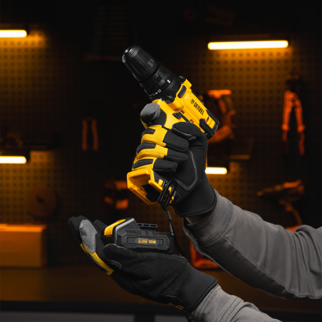 Дрель-шуруповерт аккумуляторная CDL-12-02BM, Li-Ion, 12 В, 2 акк. Denzel