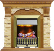 Каминокомплект Dublin -  Дуб / Сланец с очагом Danville Antique Brass FB2