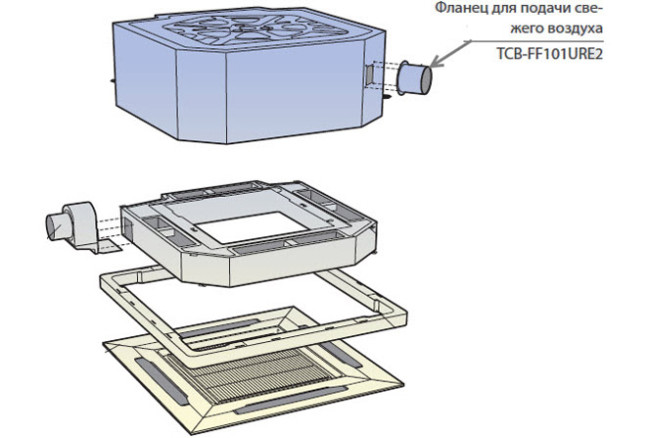 Toshiba Фланец для подачи свежего воздуха (TCB-FF101URE2)