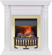 Каминокомплект Orlean - Белый дуб с очагом Danville Brass FB2 Каминокомплект Orlean - Белый дуб с очагом Danville Brass FB2