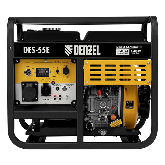 Генератор дизельный DES-55E, 5,5 кВт, 230 В, 11 л, электростартер Denzel Генератор дизельный DES-55E, 5,5 кВт, 230 В, 11 л, электростартер Denzel