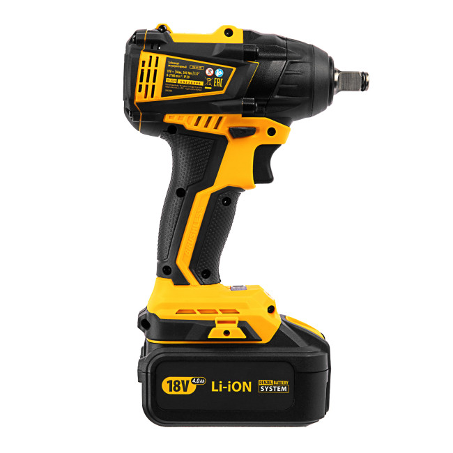 Гайковерт ударный аккумуляторный бесщет CIW-IB-300, Li-ion, 18В, 300Нм Denzel Гайковерт ударный аккумуляторный бесщет CIW-IB-300, Li-ion, 18В, 300Нм Denzel