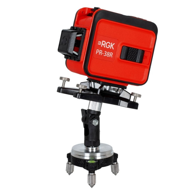Комплект: лазерный уровень RGK PR-38R + штанга-упор RGK CG-2 Комплект: лазерный уровень RGK PR-38R + штанга-упор RGK CG-2