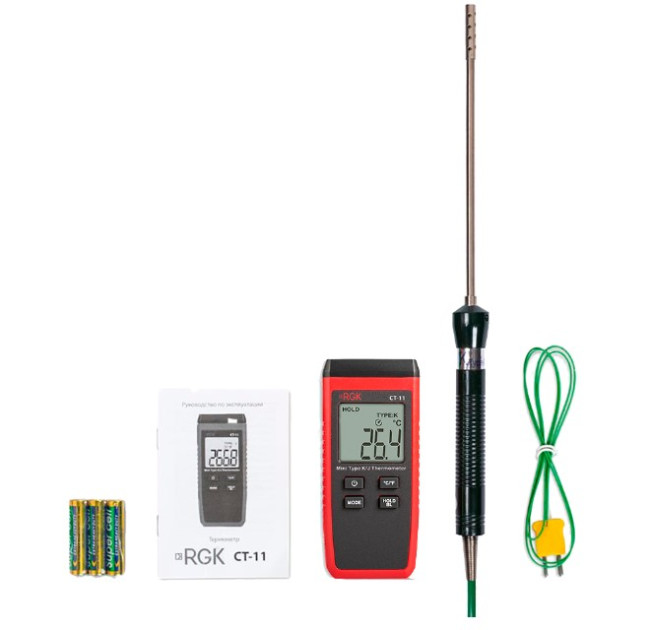 Термометр RGK CT-11 с зондом температуры воздуха TR-10A