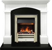 Каминокомплект Langford - Белый с черным с очагом Cavendish