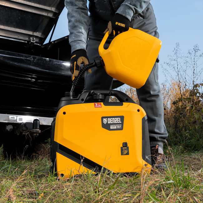 Генератор инверторный GS-2200iS, 2,2 кВт, 230 В, закрытый корпус, ручной старт DENZEL