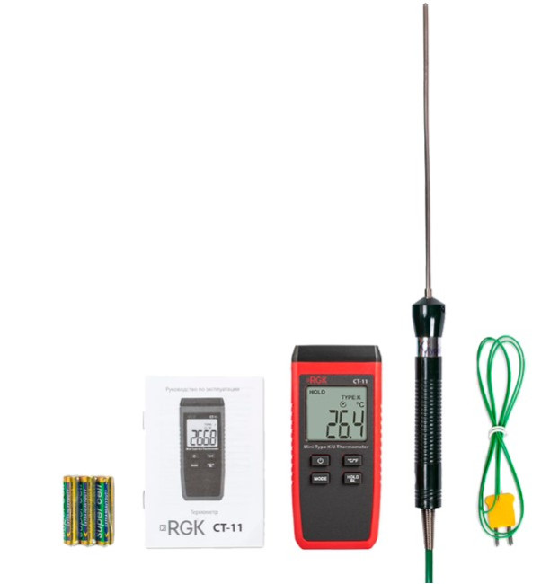 Термометр RGK CT-11 с погружным зондом температуры TR-10W