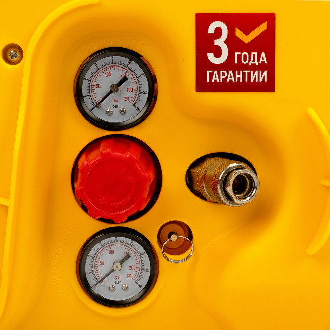 Компрессор воздушный DL1300, 10 бар, 1,3 кВт 180 л/мин 5 л, с набором аксессуаров Denzel