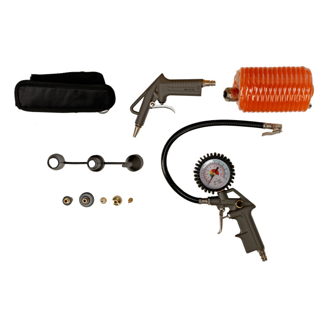 Компрессор воздушный DL1300, 10 бар, 1,3 кВт 180 л/мин 5 л, с набором аксессуаров Denzel