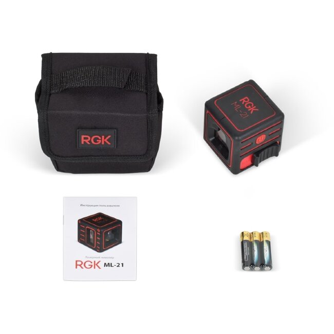 Комплект: лазерный уровень RGK ML-21 + штатив RGK F130 Комплект: лазерный уровень RGK ML-21 + штатив RGK F130