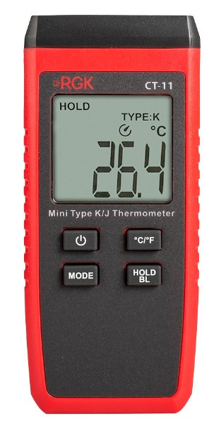 Термометр RGK CT-11 с погружным зондом температуры TR-10W с поверкой Термометр RGK CT-11 с погружным зондом температуры TR-10W с поверкой