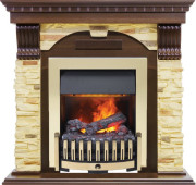 Каминокомплект Dublin угловой - Темный дуб / Сланец с очагом Danville Brass FB2