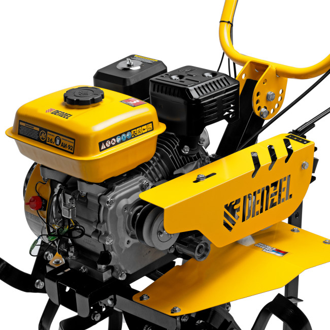 Мотоблок DPT-170SB, 7 л.с., ремен.сцеп, фрез 3х4, ШОМ, без колес, передачи 2В/1Н Denzel