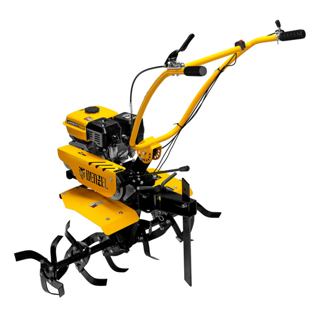 Мотоблок DPT-270SB, 7 л.с., ремен.сцеп, фрез 3х4, ШОМ, без колес, передачи 2В/1Н Denzel