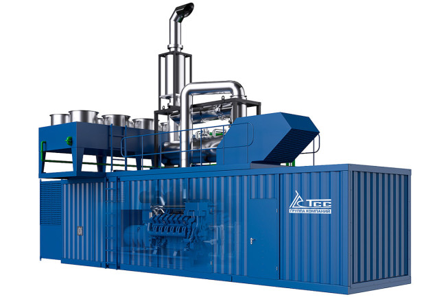 Газопоршневая электростанция TSS GE-700 контейнерного исполнения Газопоршневая электростанция TSS GE-700 контейнерного исполнения