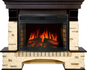 Каминокомплект Pierre Luxe - Сланец / Темный дуб с очагом Dioramic 25 LED FX