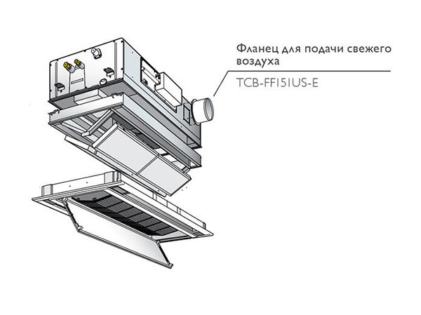 Toshiba Фланец для подачи свежего воздуха (TCB-FF151US-E) Toshiba Фланец для подачи свежего воздуха (TCB-FF151US-E)