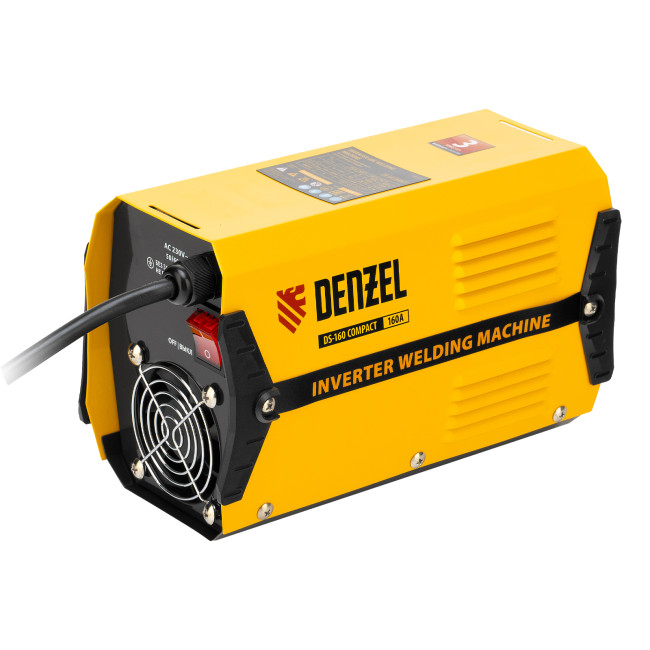 Аппарат инверторный дуговой сварки DS-160 Compact, 160 А, ПВ 70%, диаметр электрода 1.6-3.2 мм Denzel Аппарат инверторный дуговой сварки DS-160 Compact, 160 А, ПВ 70%, диаметр электрода 1.6-3.2 мм Denzel