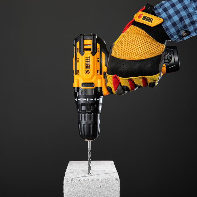 Дрель-шуруповерт аккумуляторная CDL-12CB, Li-Ion, 12 В, 1 акк. Denzel