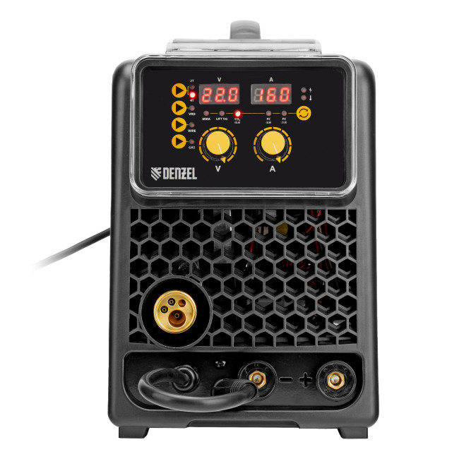 Аппарат инвертор. полуавтомат. сварки MIG-160, 160 А, ПВ 60%, катушка 5 кг// Denzel Аппарат инвертор. полуавтомат. сварки MIG-160, 160 А, ПВ 60%, катушка 5 кг// Denzel