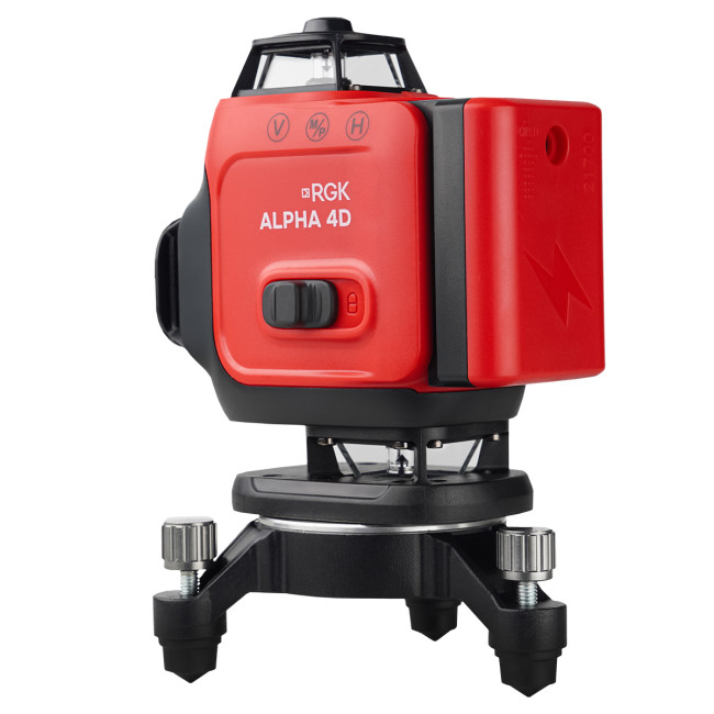 Лазерный уровень RGK ALPHA 4D с зелёным лучом Лазерный уровень RGK ALPHA 4D с зелёным лучом