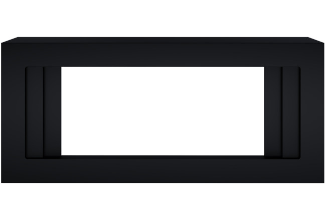 Каминокомплект Line 42 CRM (санд блэк) (Разборный) - Матовый черный с очагом Vision 42 LED