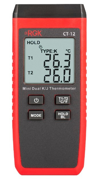Термометр RGK CT-12 с погружным зондом температуры TR-10W и поверхностным зондом TR-10S