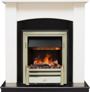Каминокомплект Baltimore - Слоновая кость, черный с очагом Cavendish