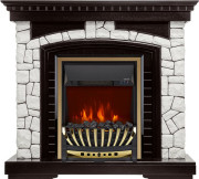 Каминокомплект Glasgow - Венге / Белый с очагом Aspen Gold